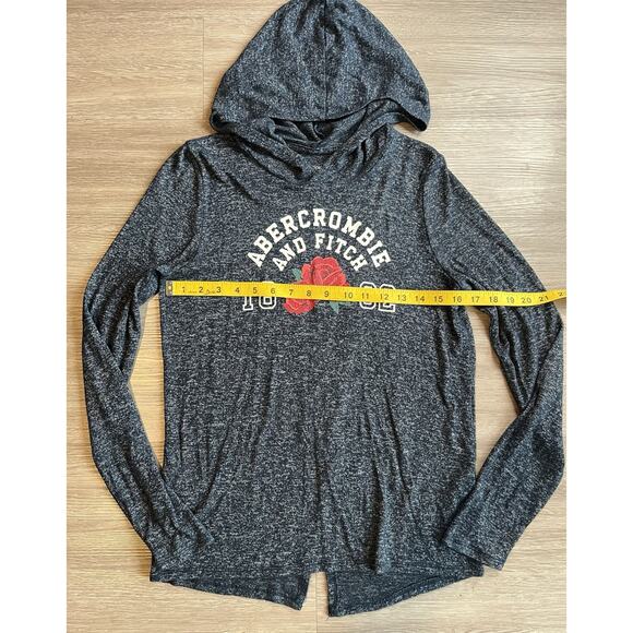 Abercrombie Kids Hoodie Girls 15/16 Rose Graphic Lightweight Long Sleeve Top - Picture 5 of 6